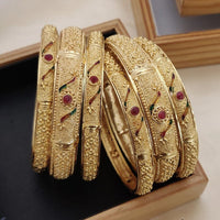 FS Collection Gold Plated Bangles Set