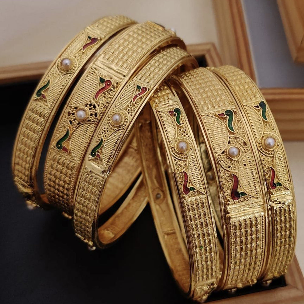 FS Collection Gold Plated Bangles Set