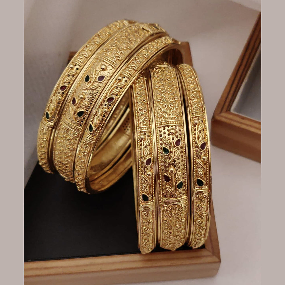 FS Collection Gold Plated Bangles Set