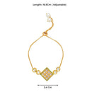 FS Collection Kundan Stone Adjustable Bracelet