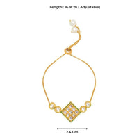 FS Collection Kundan Stone Adjustable Bracelet
