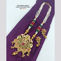 FS Collection Gold Plated Long Necklace Set