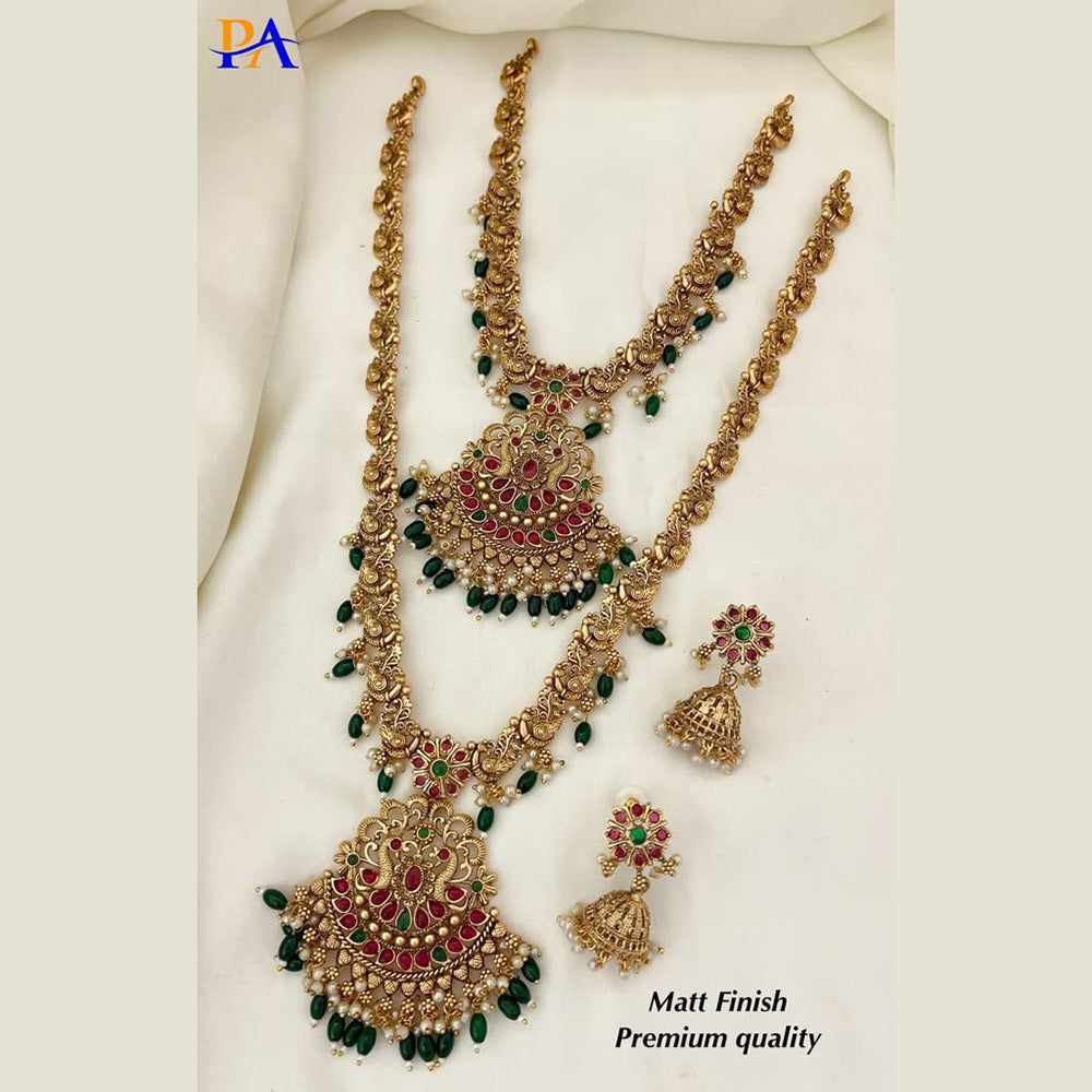 FS Collection Gold Plated Double Necklace Set
