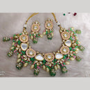 FS Collection Kundan & Beads Necklace Set