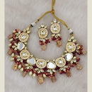 FS Collection Kundan & Beads Necklace Set