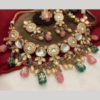FS Collection Kundan & Beads Necklace Set