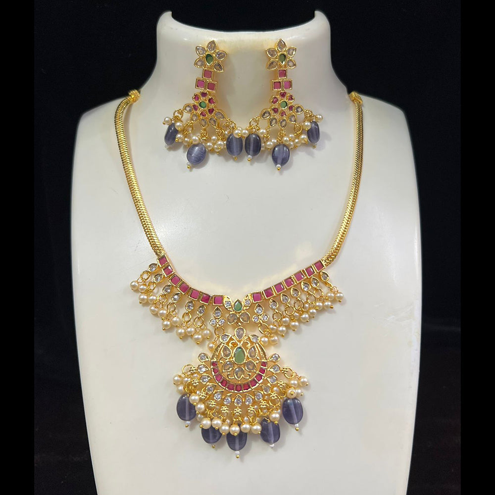 FS Collection Gold Plated Necklace Set