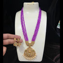 FS Collection Gold Plated AD Stone Long Necklace Set
