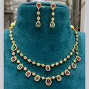 FS Collection Gold Plated AD Stone Necklace Set