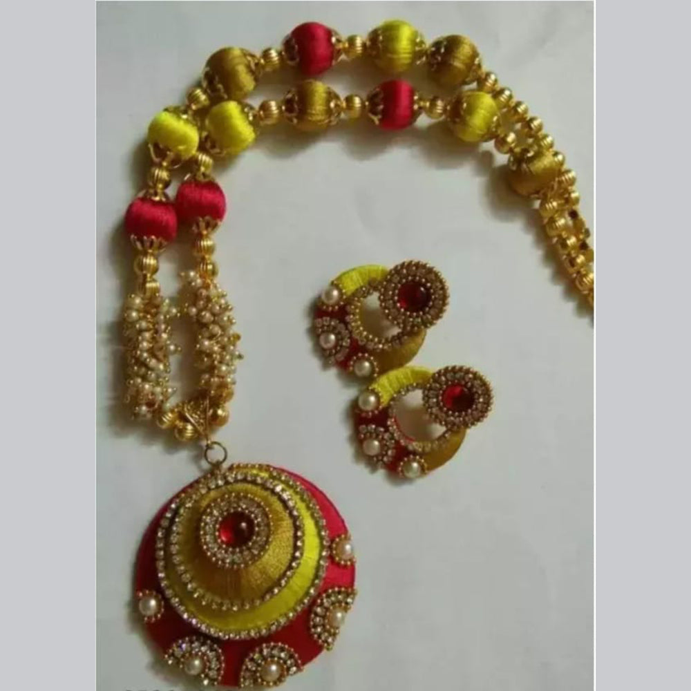 FS Collection Gold Plated Long Necklace Set
