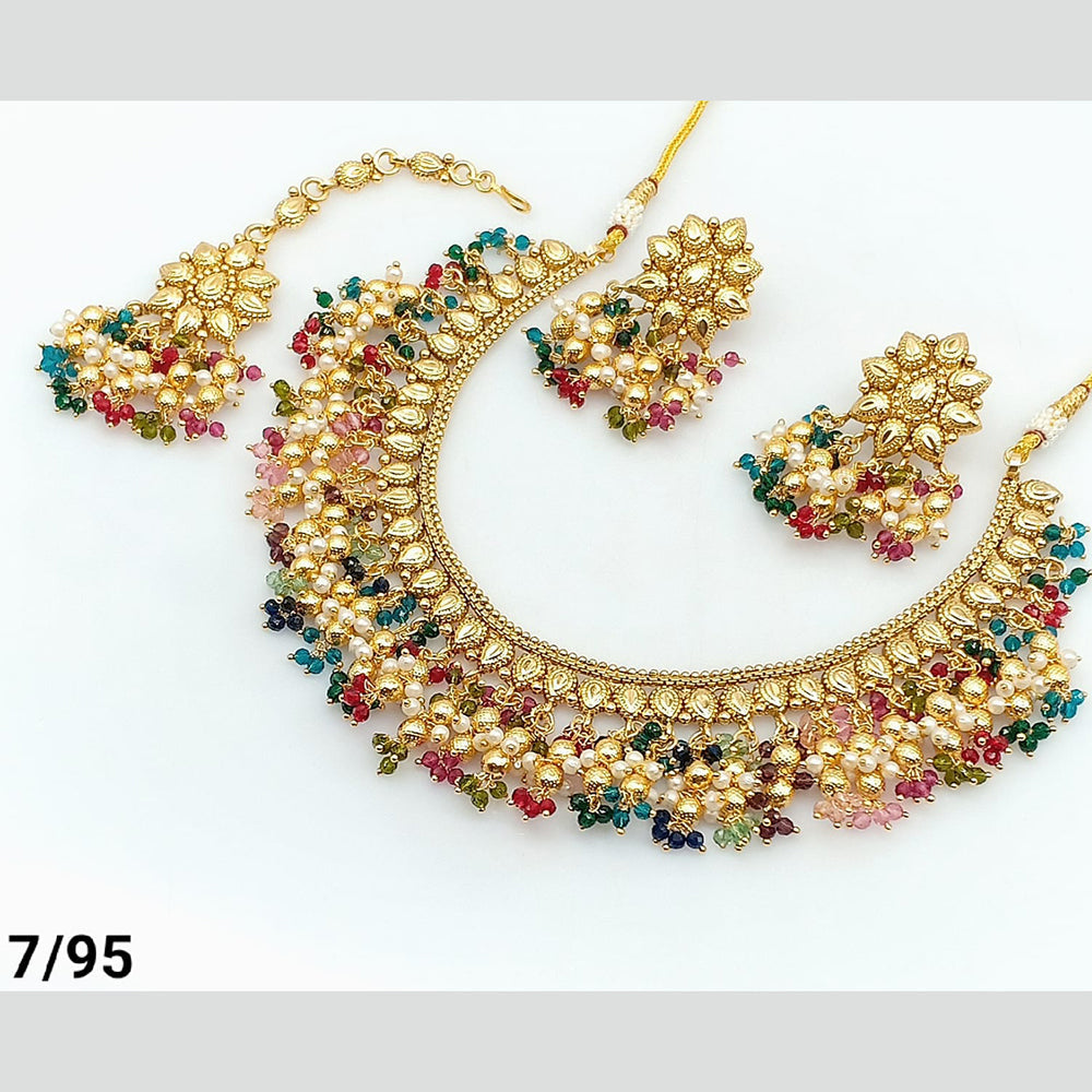 FS Collection Gold Plated Necklace Set