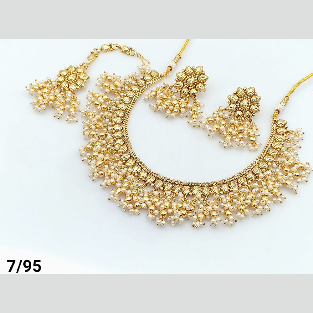 FS Collection Gold Plated Necklace Set