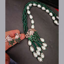 FS Collection Gold Plated Pearl Peacock Necklace Set