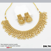 FS Collection Copper Gold Plated Necklace Set