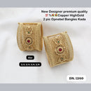 FS Collection Copper Gold Plated Openable Bangles Kada