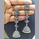 FS Collection Oxidised Plated Temple Jhumki Earrings