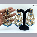FS Collection Crystal Stone Earrings With Mangtikka