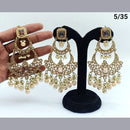 FS Collection Crystal Stone Earrings With Mangtikka