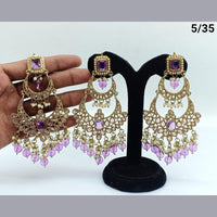 FS Collection Crystal Stone Earrings With Mangtikka