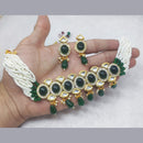 FS Collection Gold Plated Kundan Necklace Set