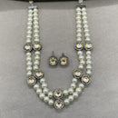 FS Collection Gold Plated Kundan Necklace Set