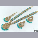 FS Collection Gold Plated Crystal Stone Long  Necklace Set