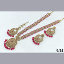 FS Collection Gold Plated Crystal Stone Long  Necklace Set