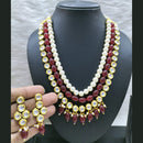 FS Collection  Gold Plated Kundan Stone Necklace Set