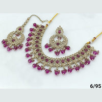 FS Collection Gold Plated Crystal Stone Necklace Set