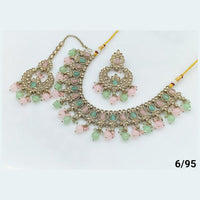FS Collection Gold Plated Crystal Stone Necklace Set