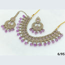 FS Collection Gold Plated Crystal Stone Necklace Set
