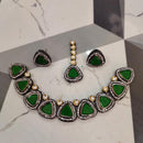 FS Collection Gold Plated Crystal Stone Necklace Set