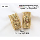 FS Collection Gold Plated Pota Stone Openable Kada