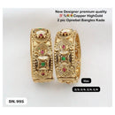 FS Collection Gold Plated Pota Stone Openable Kada