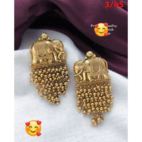 FS Collection Gold Plated Dangler Earrings