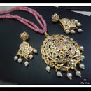 FS Collection Gold Plated Austrian Stone Long Necklace Set