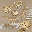 FS Collection Gold Plated Pearl Necklace Set