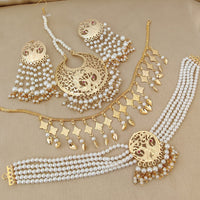 FS Collection Gold Plated Pearl Necklace Set