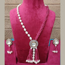 FS Collection Crystal And Pearl Long Necklace Set