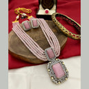 FS Collection Gold Plated Victorian Jewellery Long Necklace Set