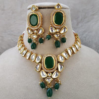 FS Collection Gold Plated Kundan Choker Necklace Set