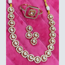 FS Collection Gold Plated Kundan Necklace Set
