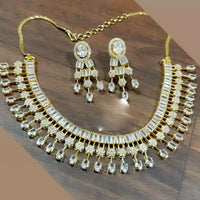 FS Collection Gold Plated AD Necklace Set
