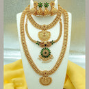 FS Collection Gold Plated Temple Combo Necklace Set