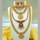 FS Collection Gold Plated Temple Combo Necklace Set