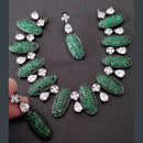FS Collection Silver Plated AD Necklace Set
