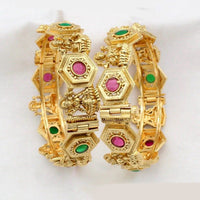 FS Collection Gold Plated Openable Bangle Set