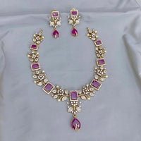 FS Collection Gold Plated Austrian Stone Necklace Set