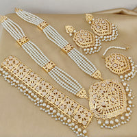FS Collection Gold Plated Long Necklace Set