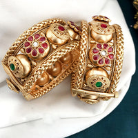 FS Collection Gold Plated Openable Bangles Set